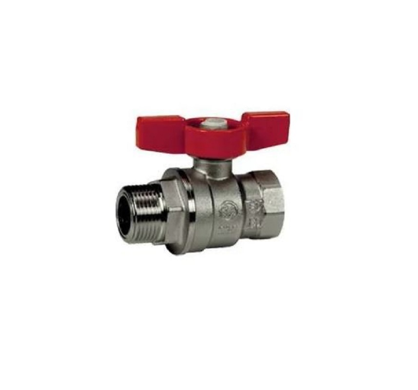 Изображение товара Кран шаровой прямой Giacomini DN20 PN35 3/4" нр-вр латунь ручка бабочка Gia R854X024