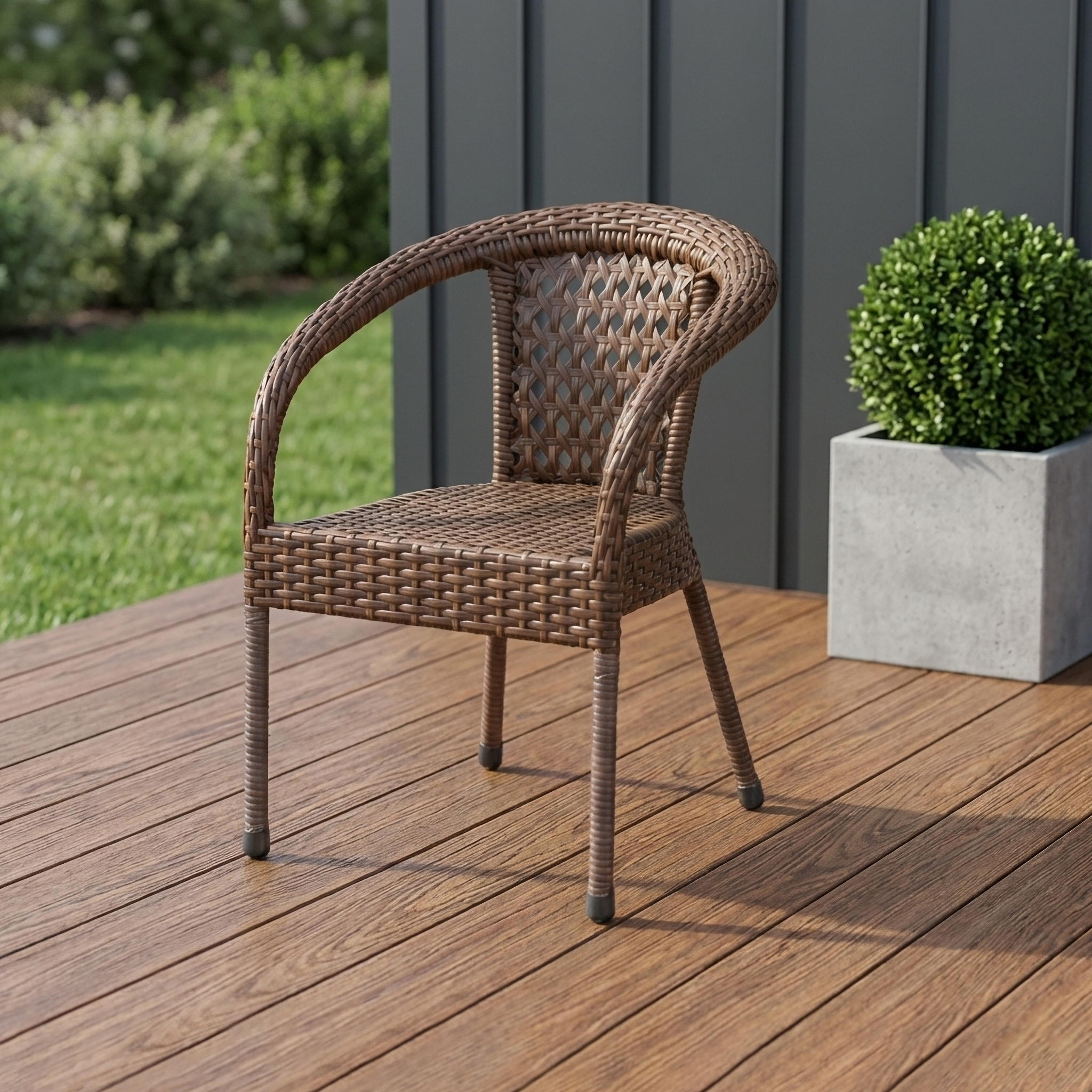 Изображение товара Кресло садовое Deco 66x58x80 см металл коричневое