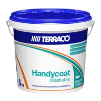 Изображение товара Шпатлёвка финишная влагостойкая Terraco Handycoat Washable 5 кг Изображение товара Шпатлёвка финишная влагостойкая Terraco Handycoat Washable 5 кг