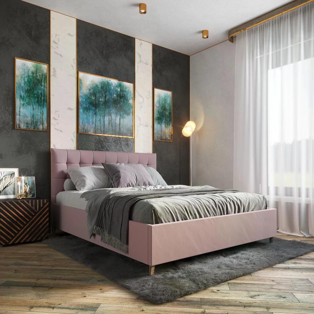 Изображение товара Кровать Inroom Prime 120x190 см подъемный механизм цвет розовый Изображение товара Кровать Inroom Prime 120x190 см подъемный механизм цвет розовый