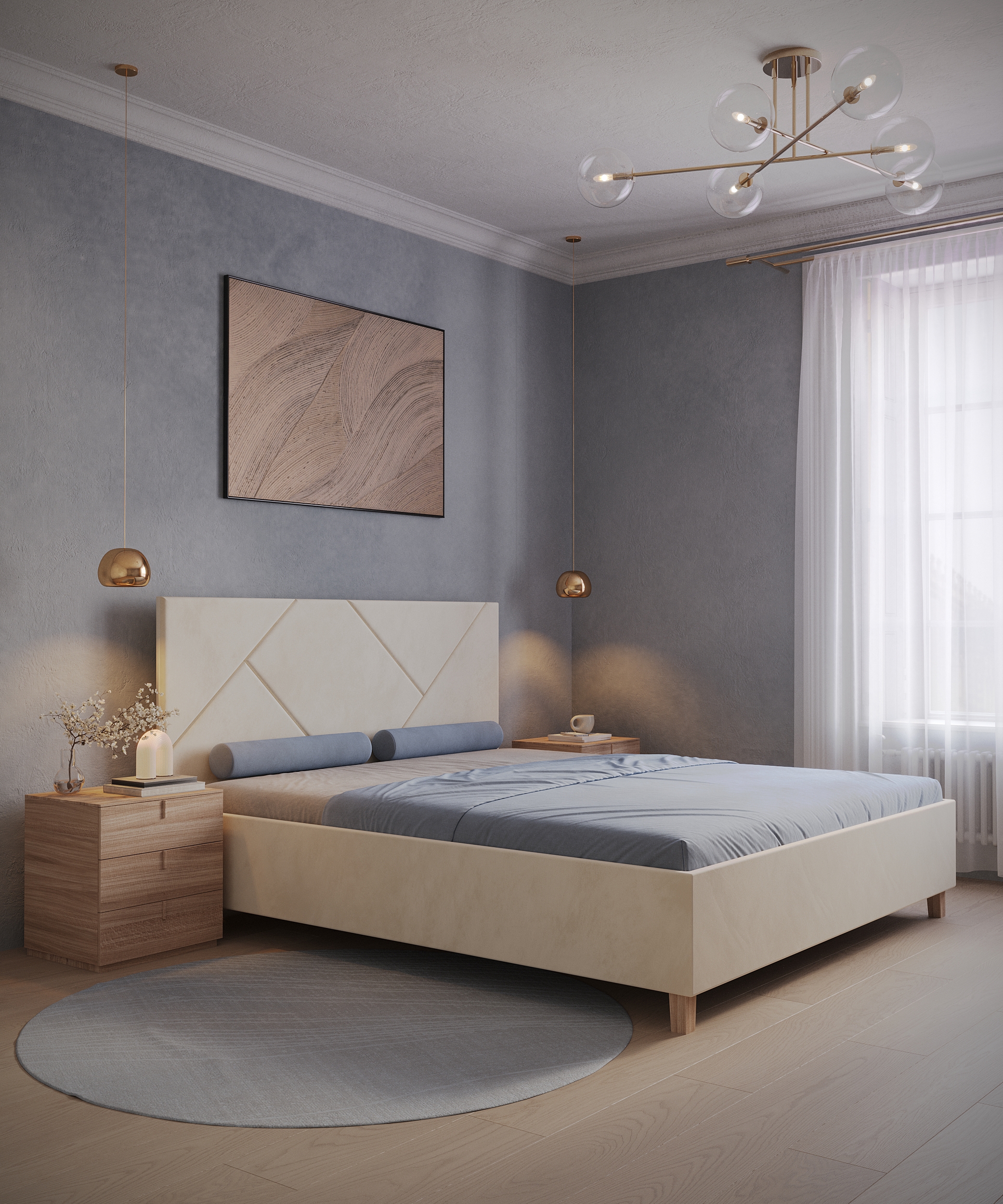 Изображение товара Кровать Inroom Delta 140x200 см подъемный механизм цвет молочный Изображение товара Кровать Inroom Delta 140x200 см подъемный механизм цвет молочный