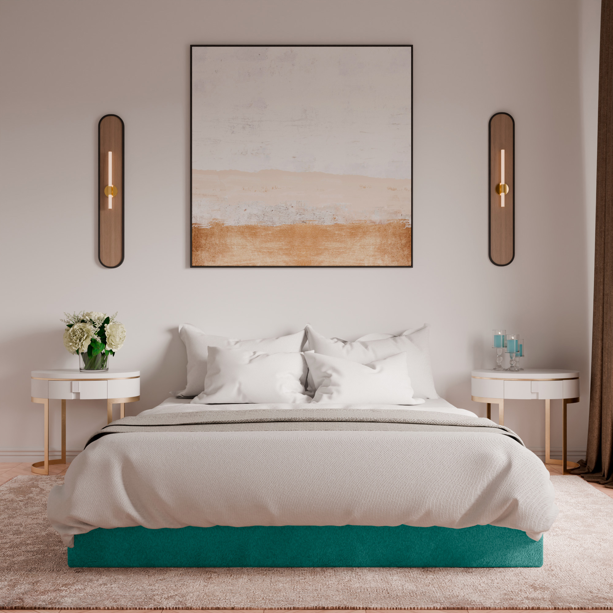 Изображение товара Кровать Inroom Box 180x200 см подъемный механизм цвет мятный Изображение товара Кровать Inroom Box 180x200 см подъемный механизм цвет мятный