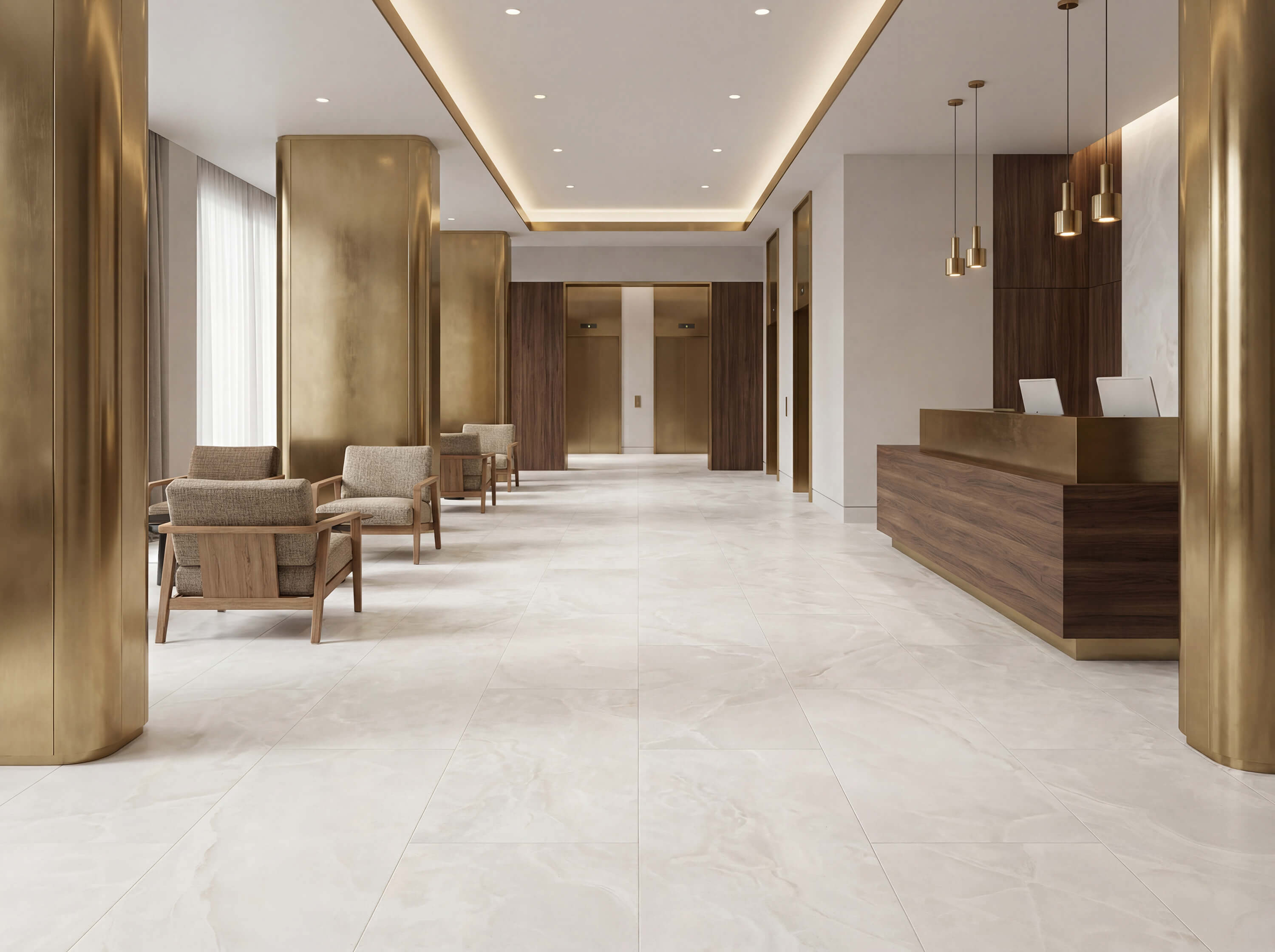 Изображение товара Керамогранит Basconi Home Onyx White BHC-6001 60x120 см цвет белый