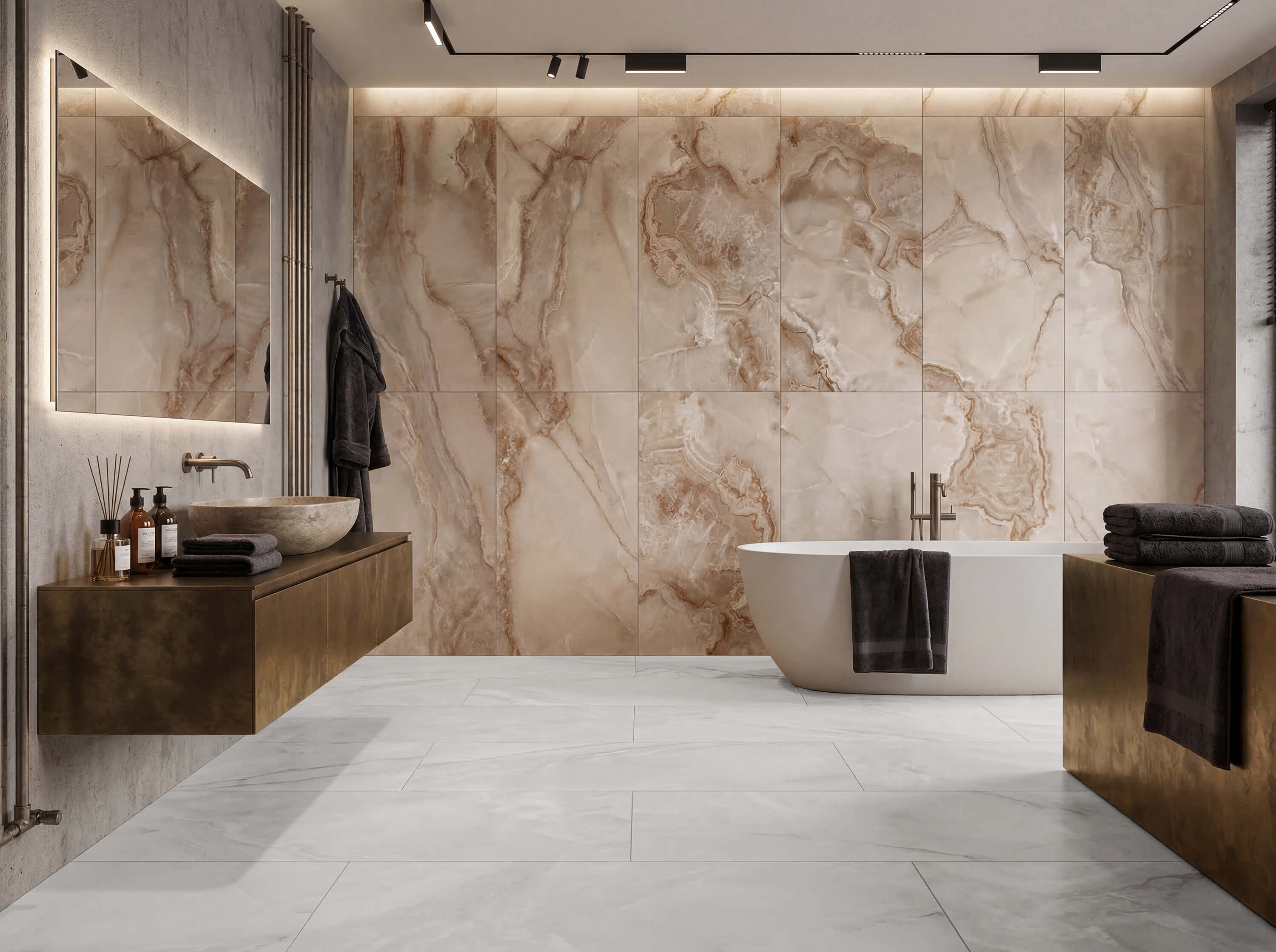 Изображение товара Керамогранит Basconi Home Onyx Sunny BHC-6003 60x120 см цвет коричневый Изображение товара Керамогранит Basconi Home Onyx Sunny BHC-6003 60x120 см цвет коричневый