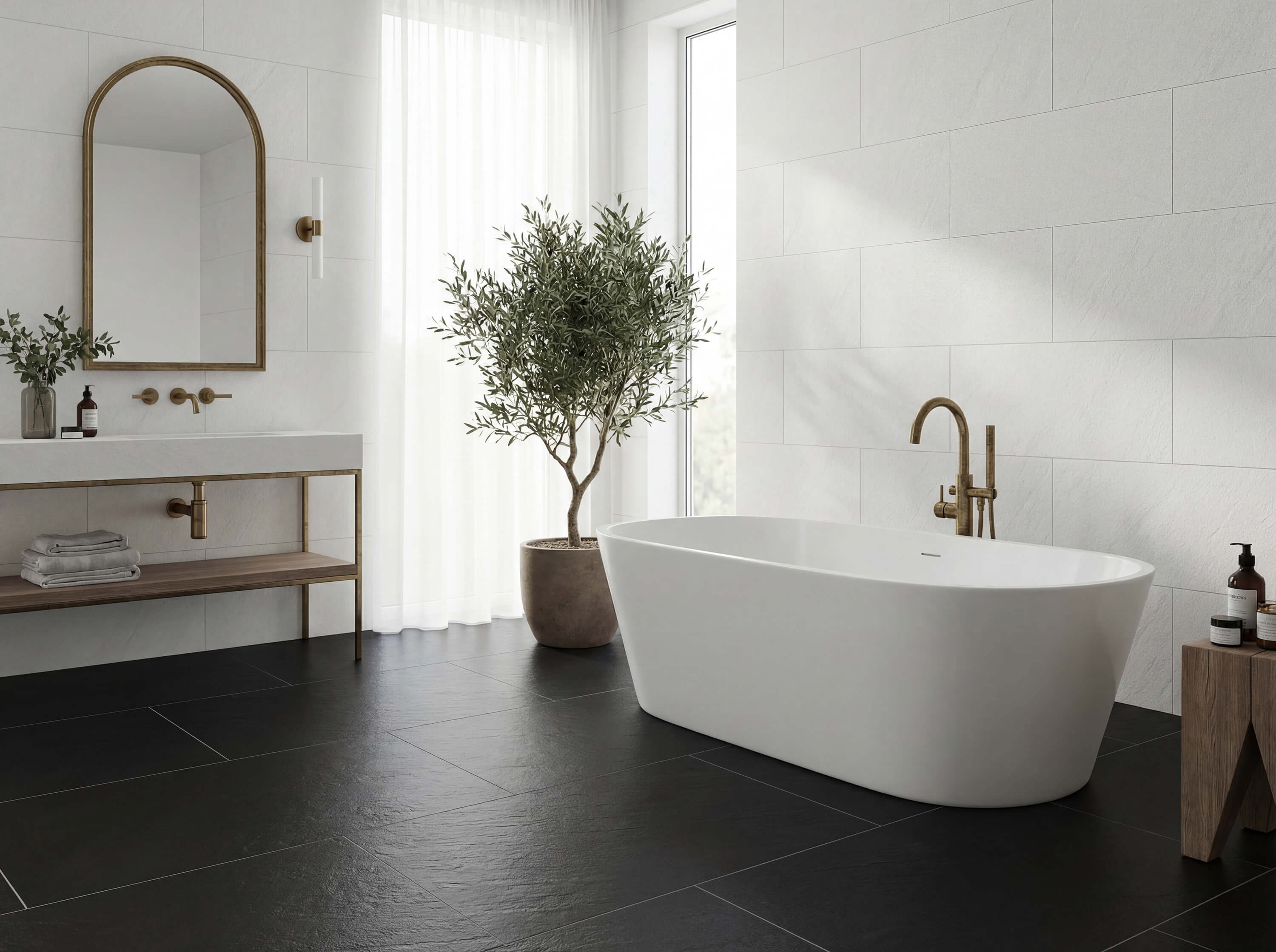 Изображение товара Керамогранит Basconi Home Lavagna White BHH-7005 60x120 см цвет серый Изображение товара Керамогранит Basconi Home Lavagna White BHH-7005 60x120 см цвет серый