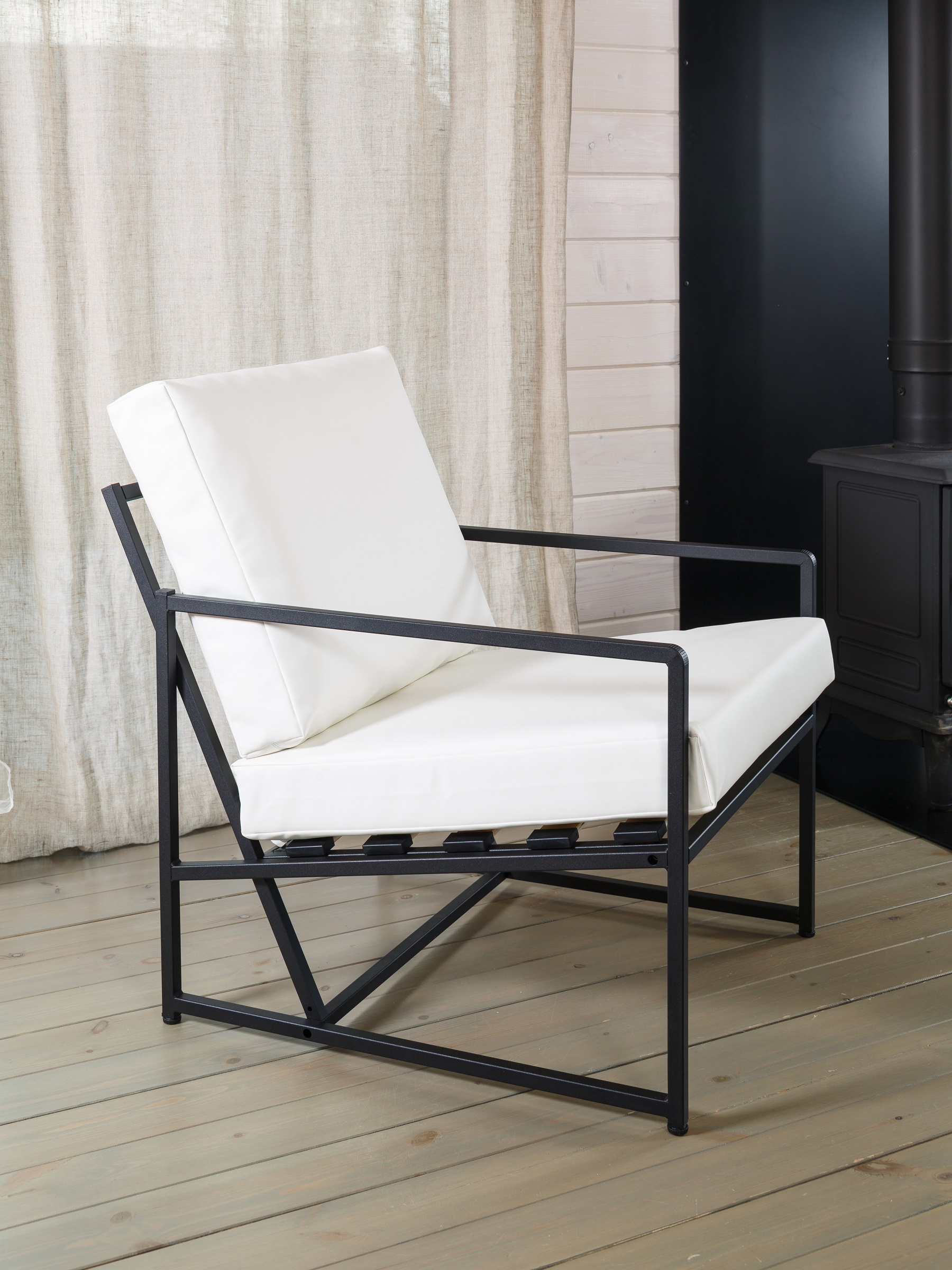 Изображение товара Кресло садовое Estente Mateo 5.5.104.bl.eco.bl White 65 см x 83 см x 80 см металл белый
