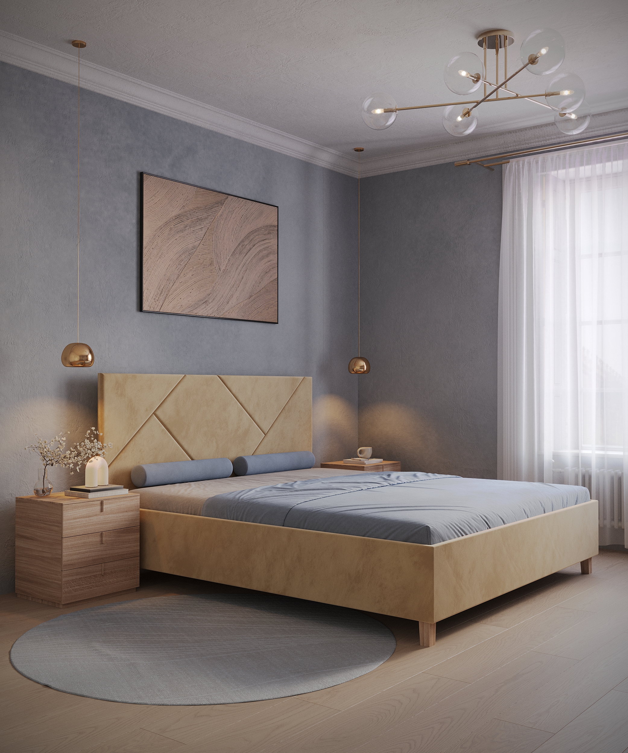 Изображение товара Кровать Inroom Delta с 2 ящиками и ножками 180x200 см подъемный механизм цвет бежевый Изображение товара Кровать Inroom Delta с 2 ящиками и ножками 180x200 см подъемный механизм цвет бежевый