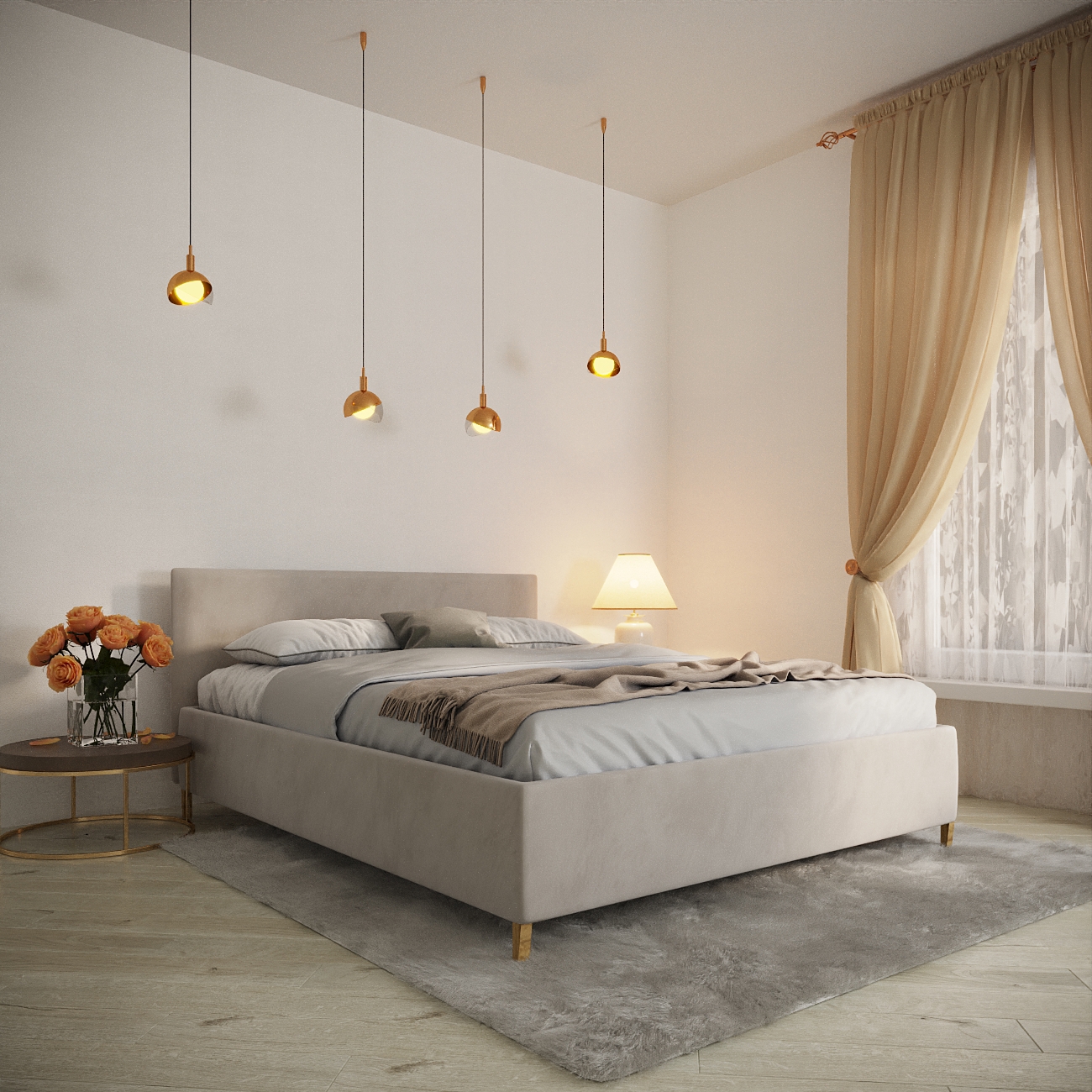 Изображение товара Кровать Inroom Easy с ножками 120x200 см подъемный механизм цвет молочный Изображение товара Кровать Inroom Easy с ножками 120x200 см подъемный механизм цвет молочный