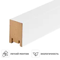 Изображение товара Декоративная панель 3D прямоугольник МДФ цвет белый 2700x35x22 мм Изображение товара Декоративная панель 3D прямоугольник МДФ цвет белый 2700x35x22 мм