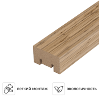 Изображение товара Рейка Stella Милана прямоугольник МДФ цвет пекан 2700x30x20 мм