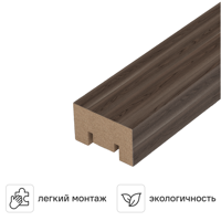 Изображение товара Рейка Stella Милана прямоугольник МДФ цвет орех браз 2700x30x20 мм