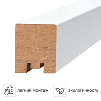 Изображение товара Рейка МДФ 2700x40x32 мм цвет белый Изображение товара Рейка МДФ 2700x40x32 мм цвет белый