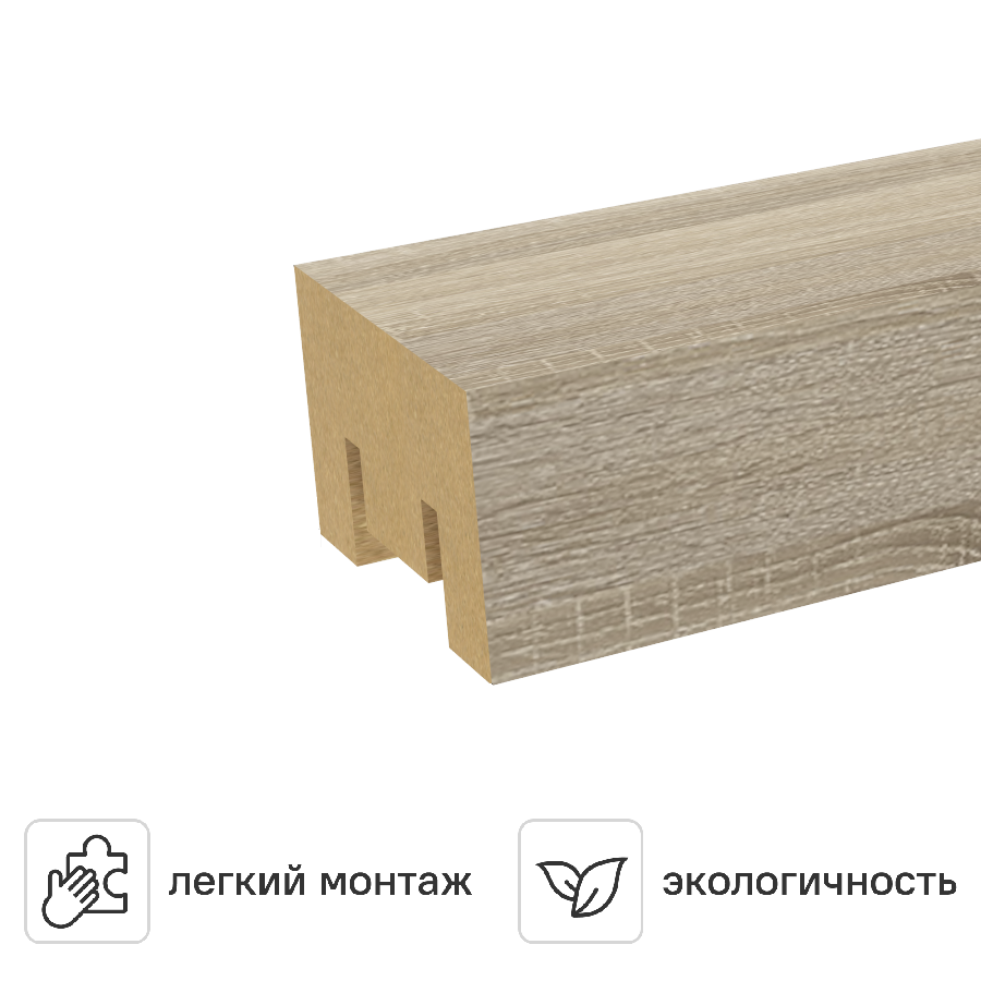 Изображение товара Рейка Бриона 16x40x2700 мм МДФ дуб съонома