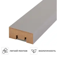 Изображение товара Декоративная панель 3D прямоугольник МДФ цвет серый 2700x35x16 мм