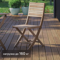 Изображение товара Компактный складной садовый стул BEGINIA Betta из акации Изображение товара Компактный складной садовый стул BEGINIA Betta из акации