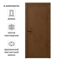 Изображение товара Дверь СИНДИ-3 80x200 см глухая с шпоном орех