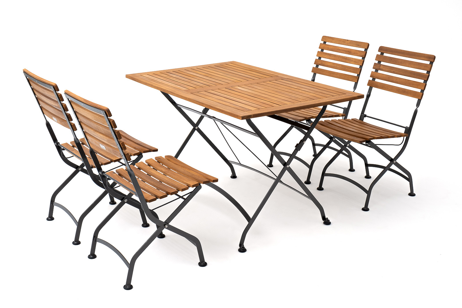 Изображение товара Набор садовой мебели Joygarden Лата M 15605/15601 металл черный стол 4 стула