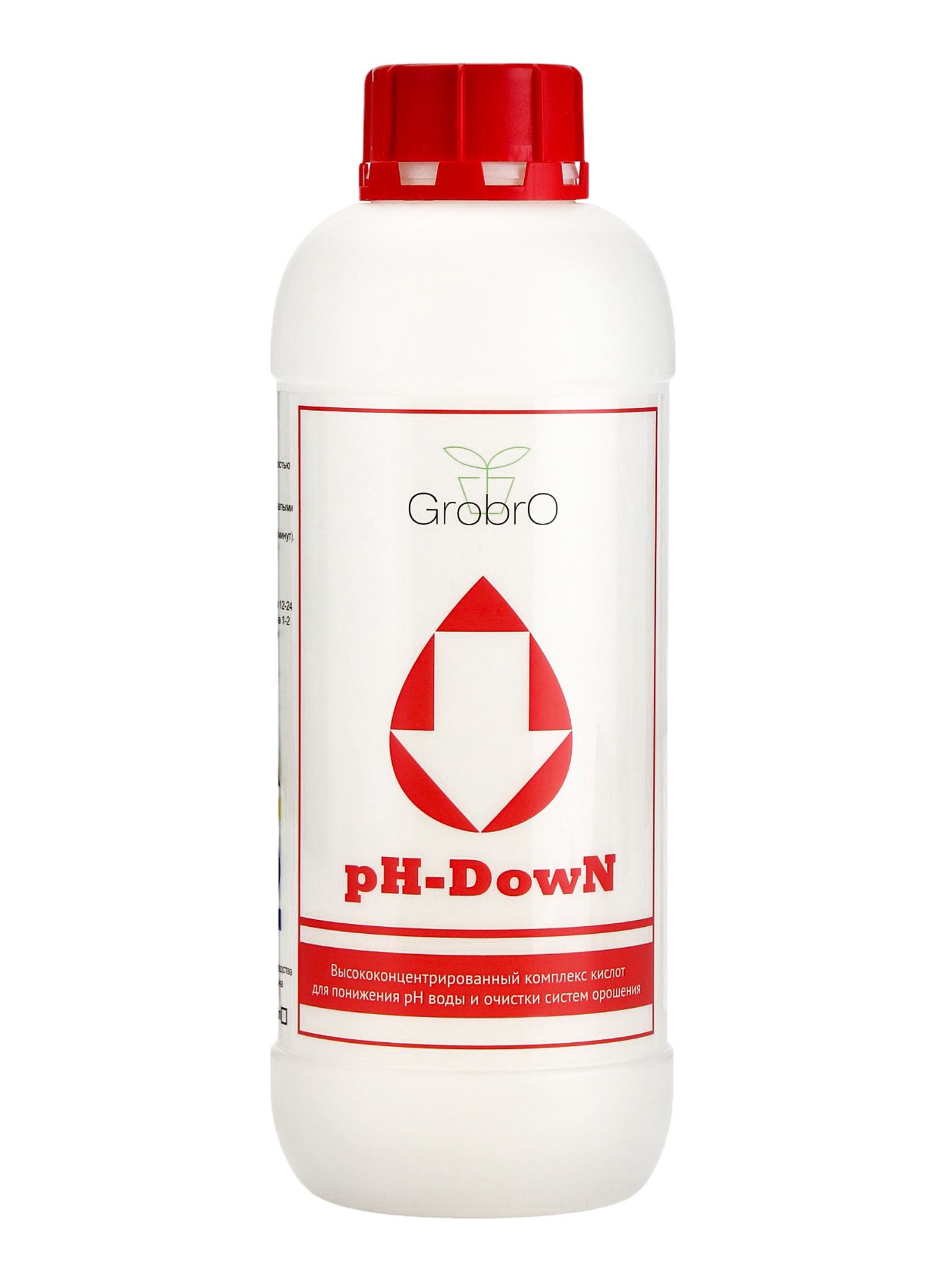 Изображение товара Удобрение для гидропоники GroBro PH Down 500 мл Изображение товара Удобрение для гидропоники GroBro PH Down 500 мл