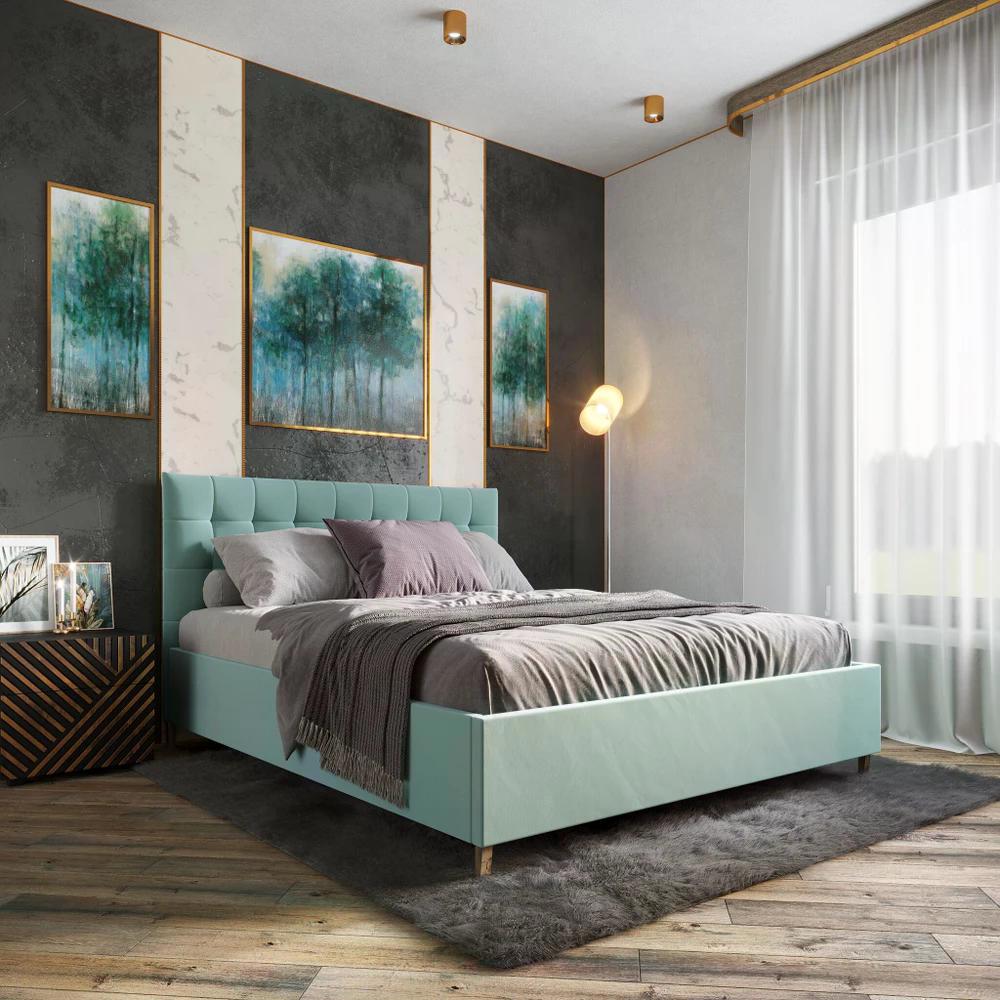 Изображение товара Кровать Inroom Prime 160x200 см подъемный механизм цвет мятный Изображение товара Кровать Inroom Prime 160x200 см подъемный механизм цвет мятный