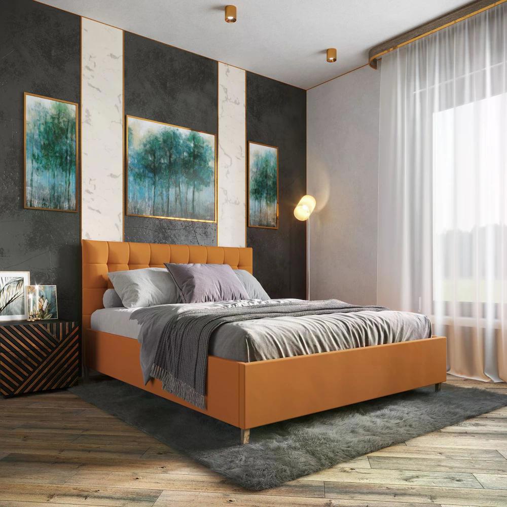 Изображение товара Кровать Inroom Prime 140x190 см подъемный механизм цвет терракотовый Изображение товара Кровать Inroom Prime 140x190 см подъемный механизм цвет терракотовый