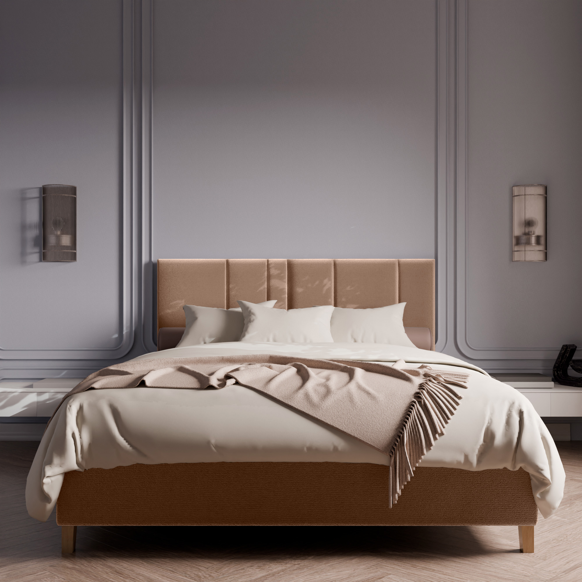 Изображение товара Кровать Inroom SkyLine с ножками 2 ящика 160x190 см подъемный механизм цвет бежевый Изображение товара Кровать Inroom SkyLine с ножками 2 ящика 160x190 см подъемный механизм цвет бежевый