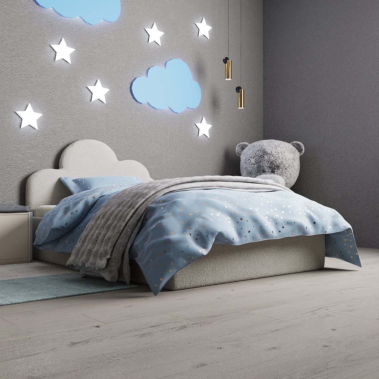 Изображение товара Кровать детская Inroom Sky с настилом Sky 90x186 см цвет бежевый Изображение товара Кровать детская Inroom Sky с настилом Sky 90x186 см цвет бежевый