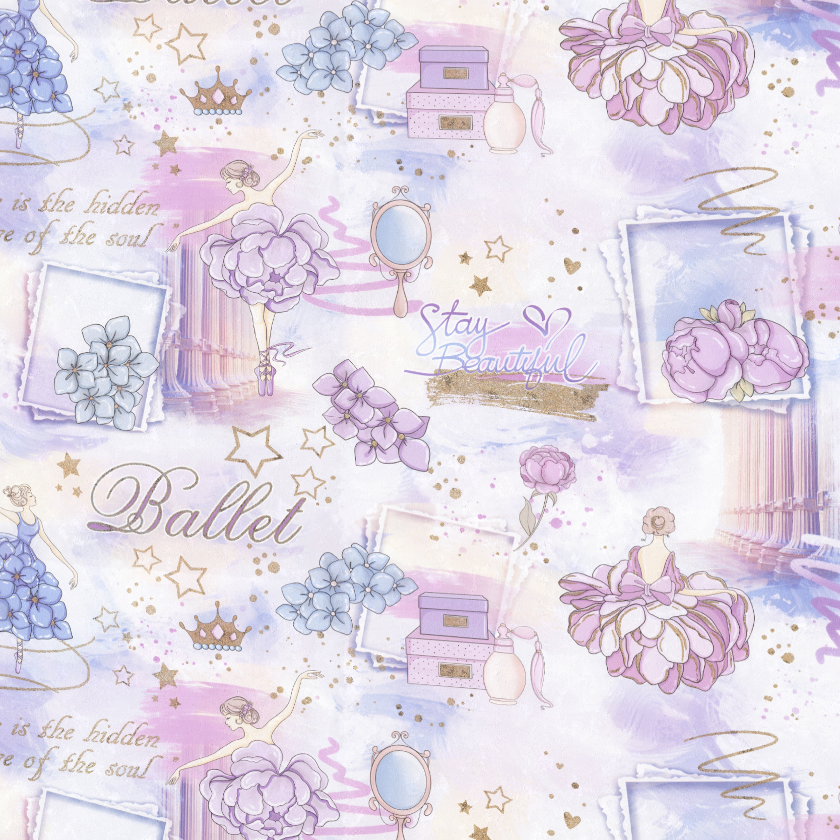 Изображение товара Обои флизелиновые Palitra Home Ballet розовые 1.06 м 71905-65