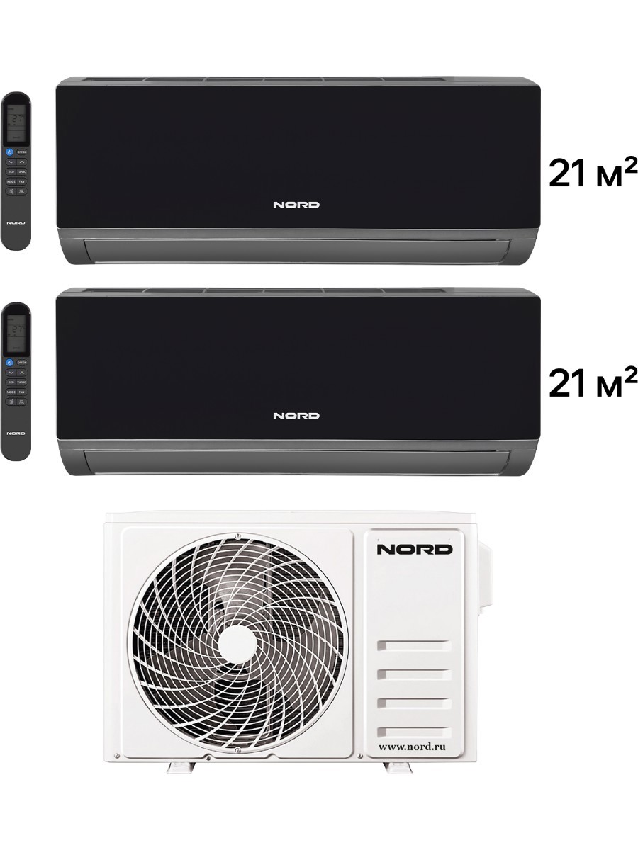 Изображение товара Мульти сплит-система инверторная Nord iM 77 bl 14K btu охлаждение/обогрев 2 внутренних блока Изображение товара Мульти сплит-система инверторная Nord iM 77 bl 14K btu охлаждение/обогрев 2 внутренних блока