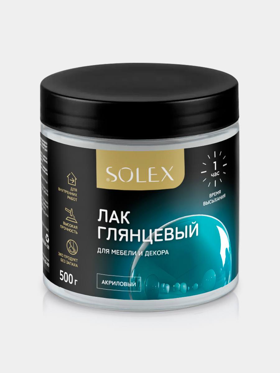 Изображение товара Лак для мебели и декора Solex глянцевый 0.5кг