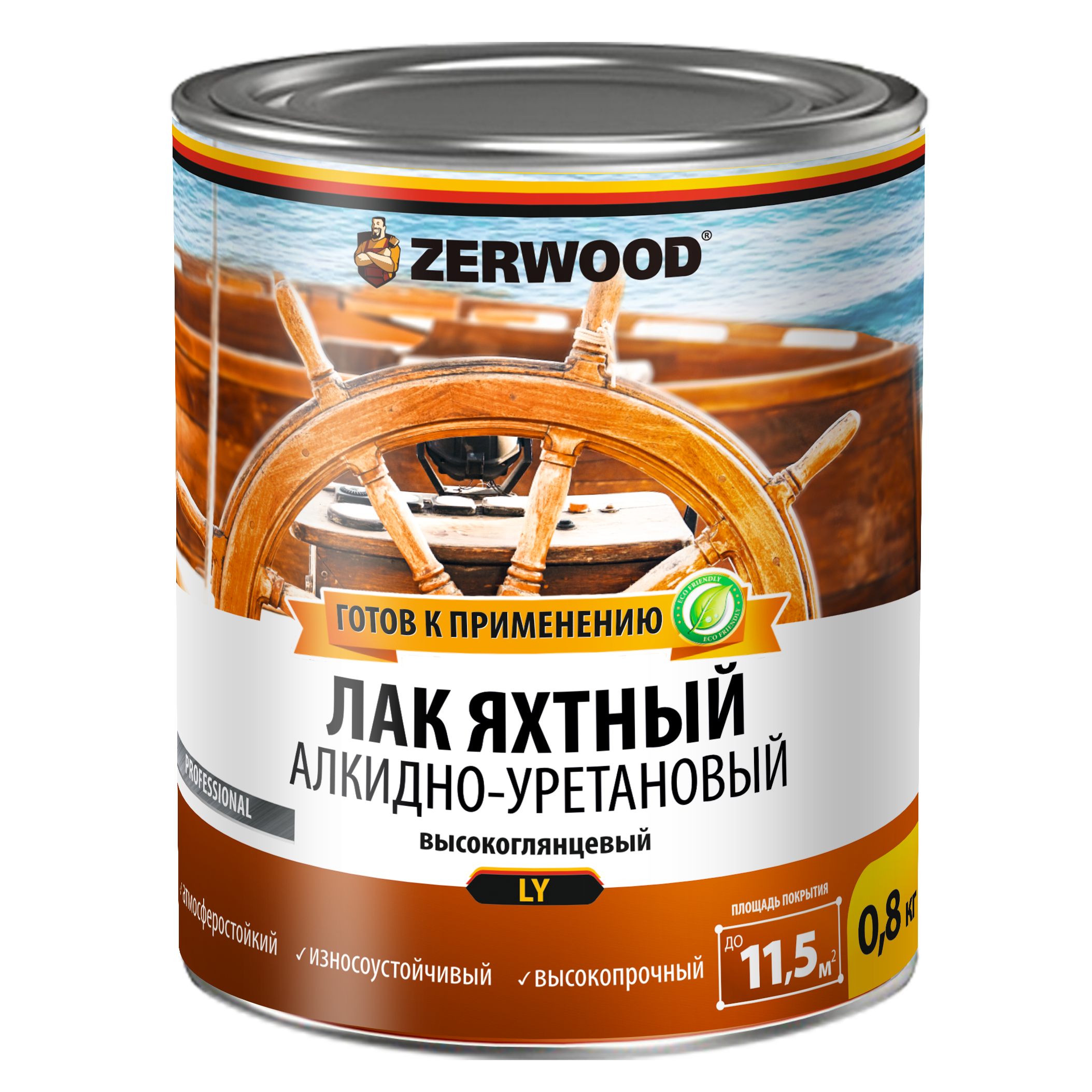Изображение товара Лак яхтный Zerwood 00871698688 бесцветный глянцевый 0.8 л Изображение товара Лак яхтный Zerwood 00871698688 бесцветный глянцевый 0.8 л