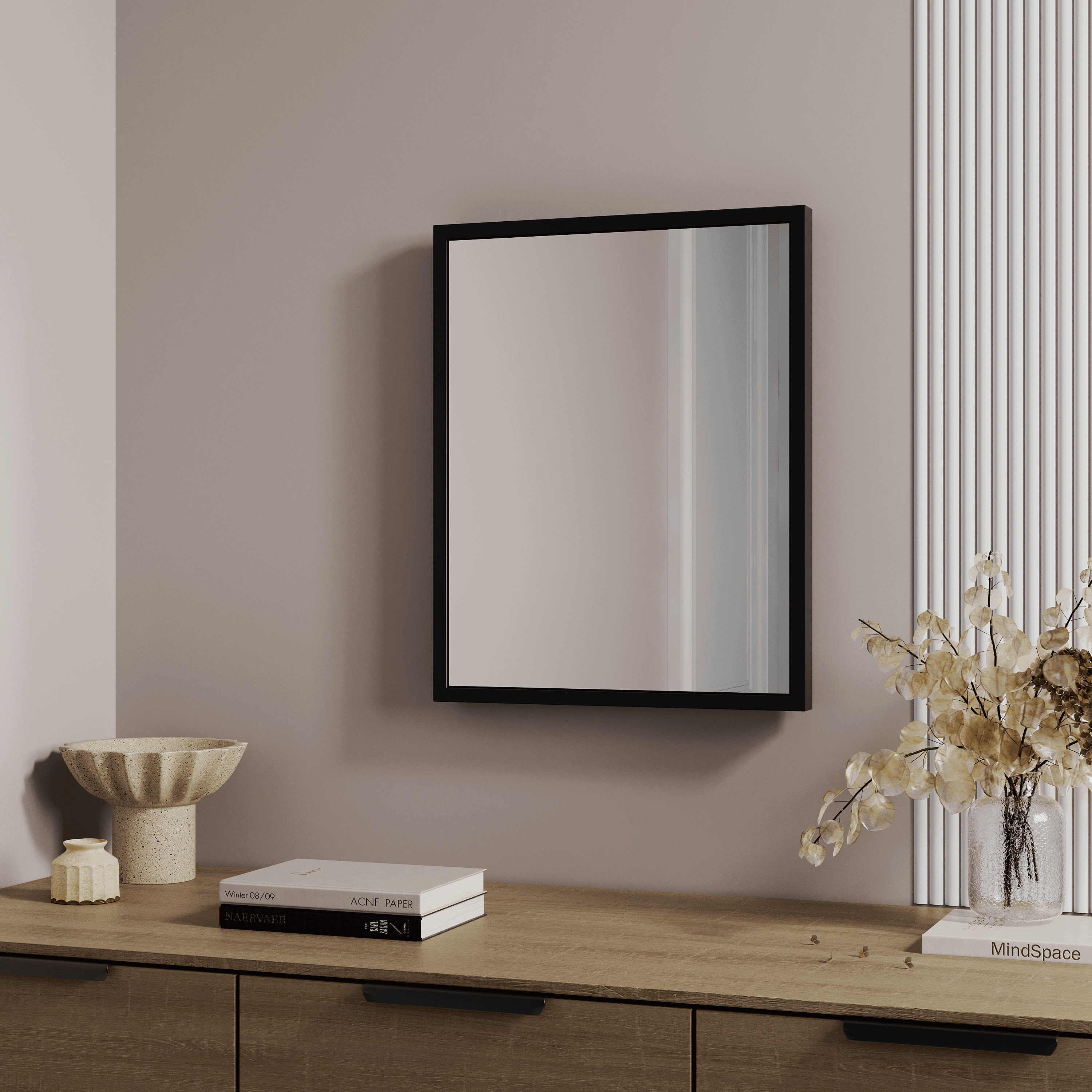 Изображение товара Декоративное зеркало INSPIRE Basic 40x50 см черная МДФ рама, глянец Изображение товара Декоративное зеркало INSPIRE Basic 40x50 см черная МДФ рама, глянец