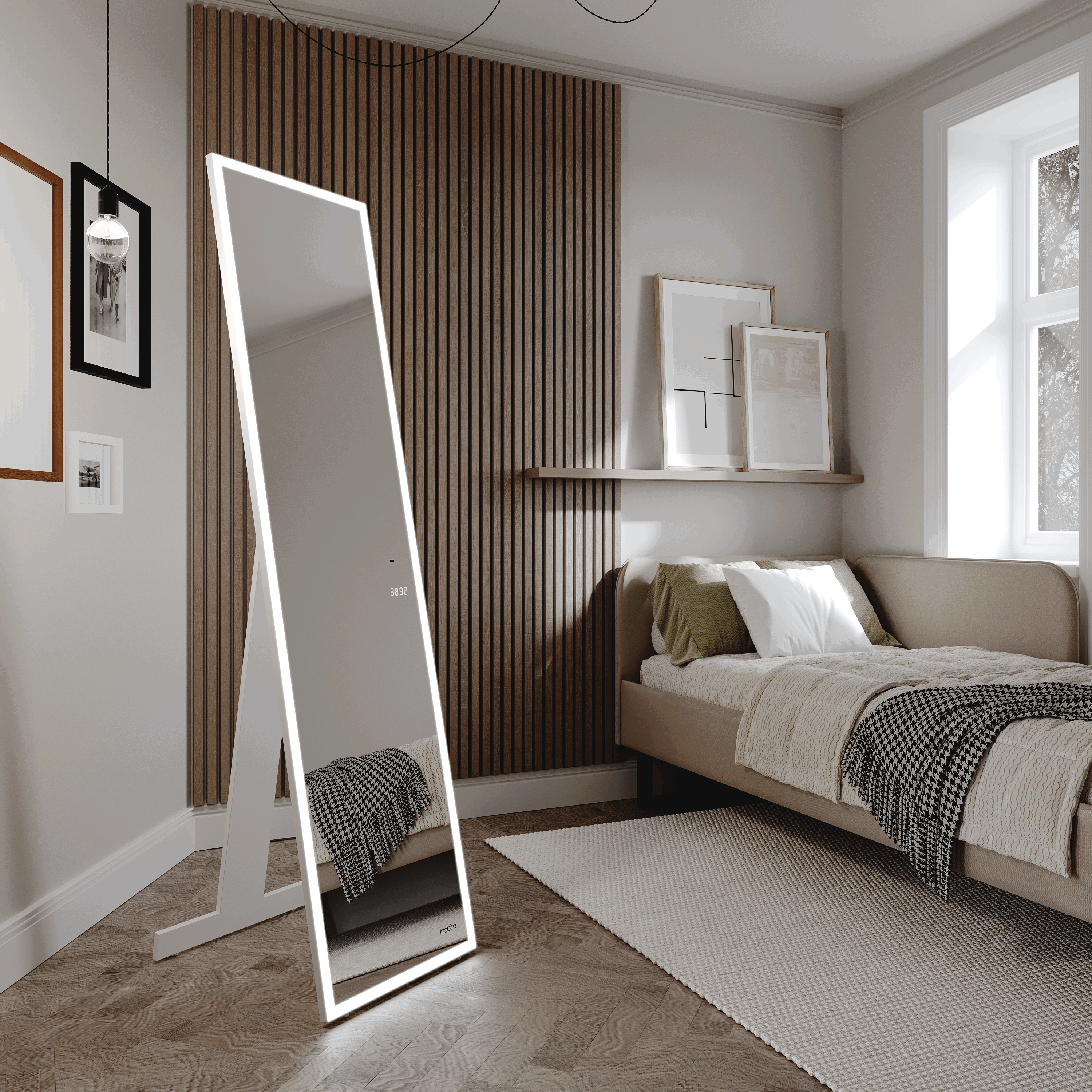 Изображение товара Декоративное зеркало Inspire Modal Led белое прямоугольное 45x175 см с LED-подсветкой Изображение товара Декоративное зеркало Inspire Modal Led белое прямоугольное 45x175 см с LED-подсветкой