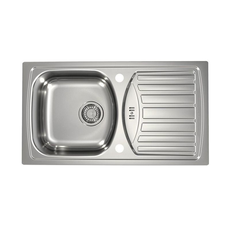 Изображение товара Мойка для кухни ALVEUS BASIC 78x43.5 см, нержавеющая сталь 304, крыло слева/справа Изображение товара Мойка для кухни ALVEUS BASIC 78x43.5 см, нержавеющая сталь 304, крыло слева/справа