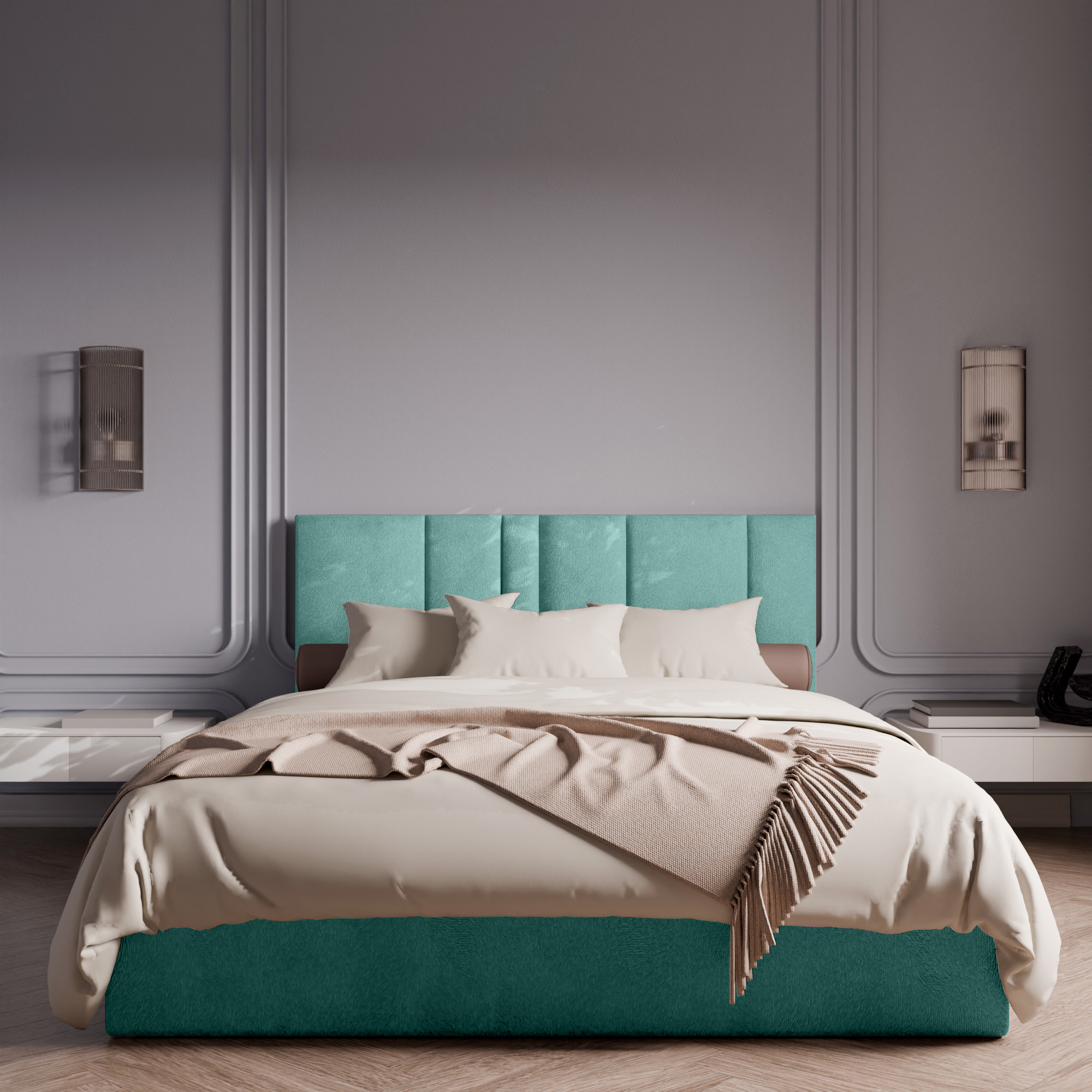 Изображение товара Кровать Inroom SkyLine 180x200 см подъемный механизм цвет мятный Изображение товара Кровать Inroom SkyLine 180x200 см подъемный механизм цвет мятный