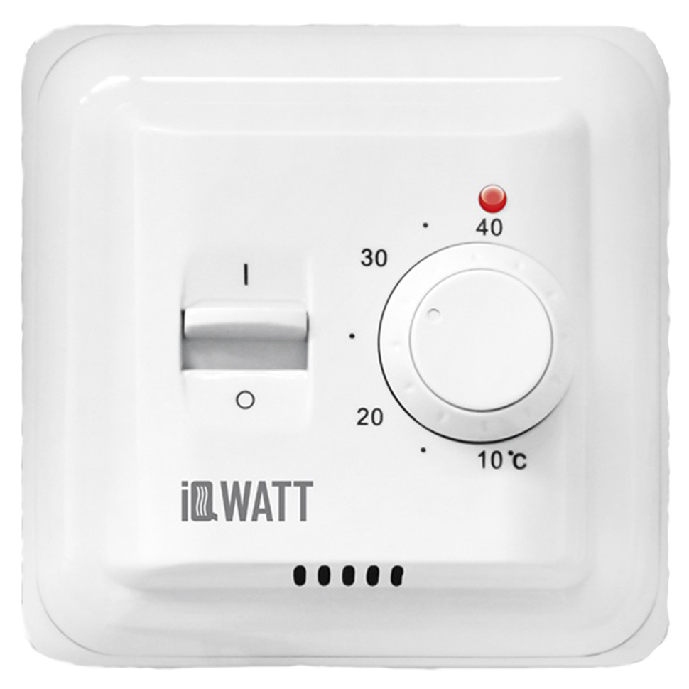 Изображение товара Терморегулятор для теплого пола Iqwatt M механический цвет слоновая кость
