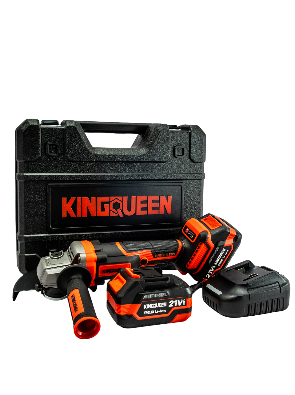 Изображение товара Угловая УШМ бесщеточная KINGQUEEN KQ-G21-115G 125 мм, 21 В Изображение товара Угловая УШМ бесщеточная KINGQUEEN KQ-G21-115G 125 мм, 21 В