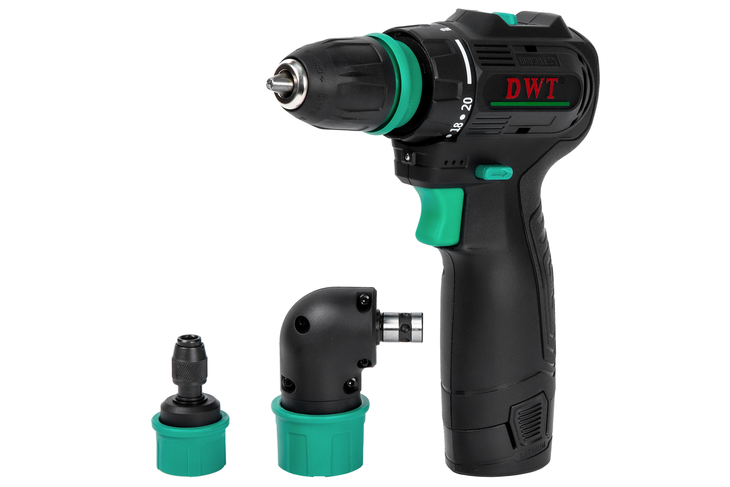 Изображение товара Бесщеточная аккумуляторная дрель-шуруповерт DWT ABSP-12 NQ-2 BMC 12 В