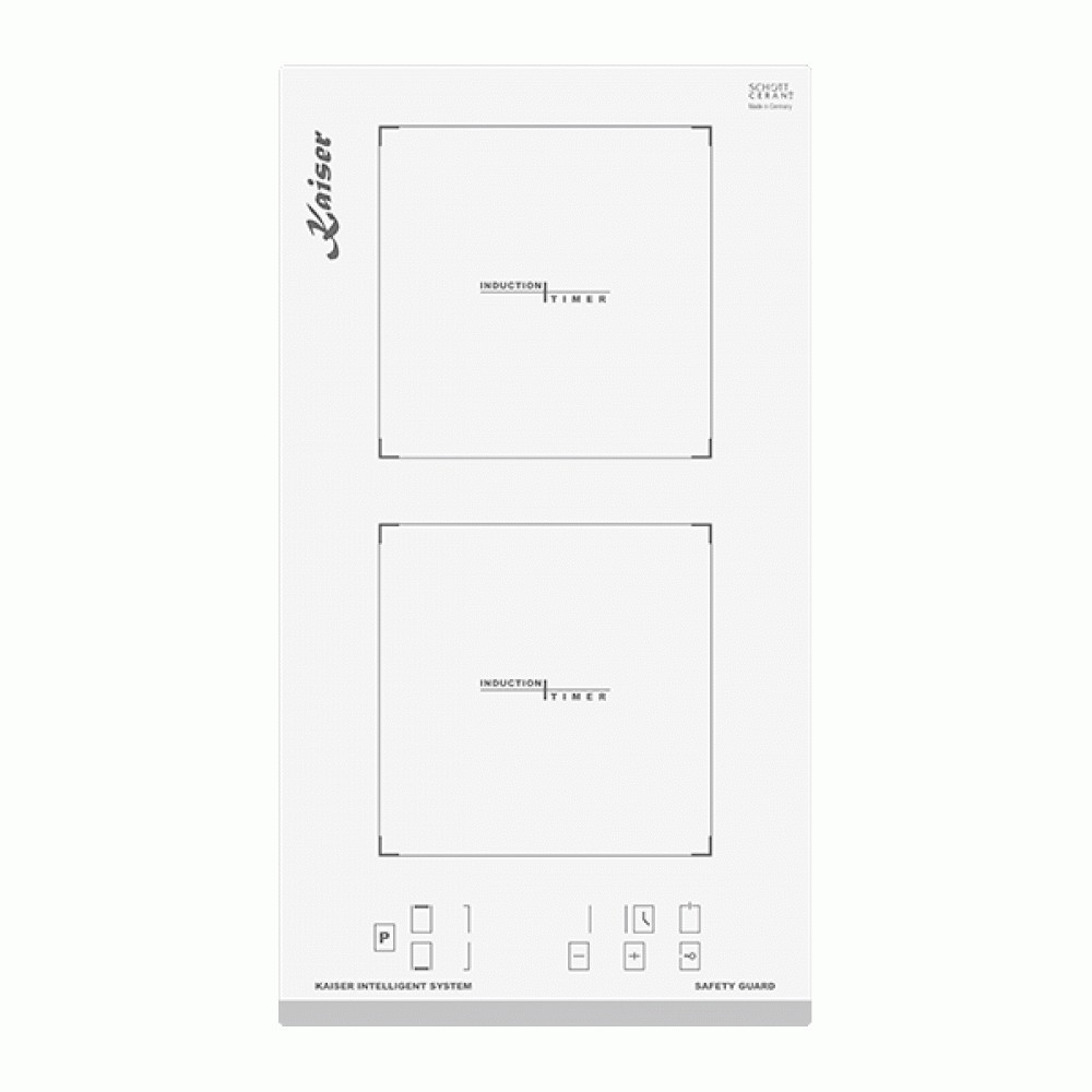 Изображение товара Индукционная варочная панель Kaiser KCT 3726 FIW 28.80 см 2 конфорки цвет белый