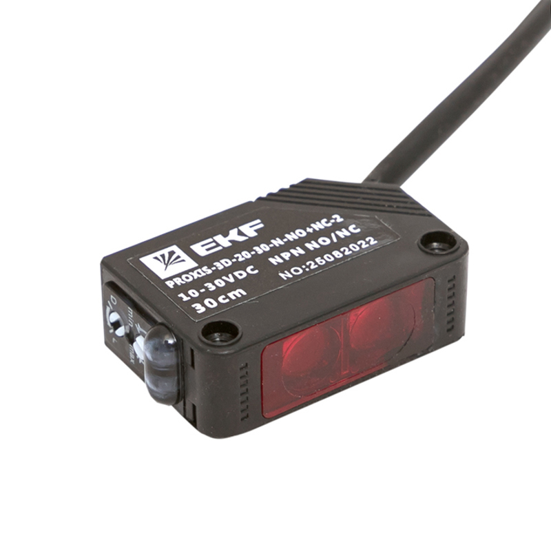 Изображение товара Оптический бесконтактный датчик EKF Proxis-3D-20-30-N-NO+NC-2 IP67 цвет черный