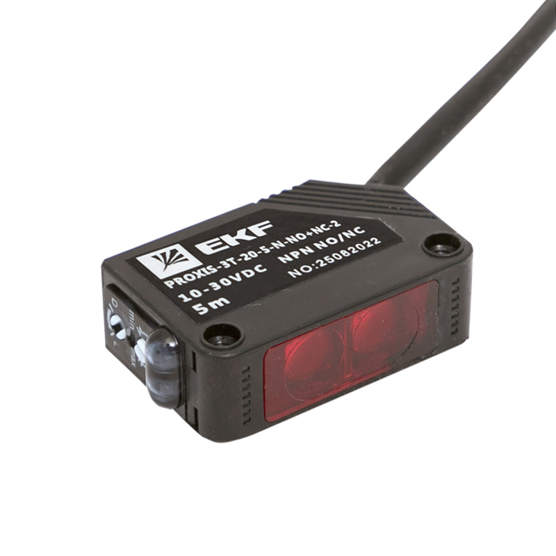 Изображение товара Оптический бесконтактный датчик EKF Proxis-3T-20-5-N-NO+NC-2 IP67 цвет черный Изображение товара Оптический бесконтактный датчик EKF Proxis-3T-20-5-N-NO+NC-2 IP67 цвет черный