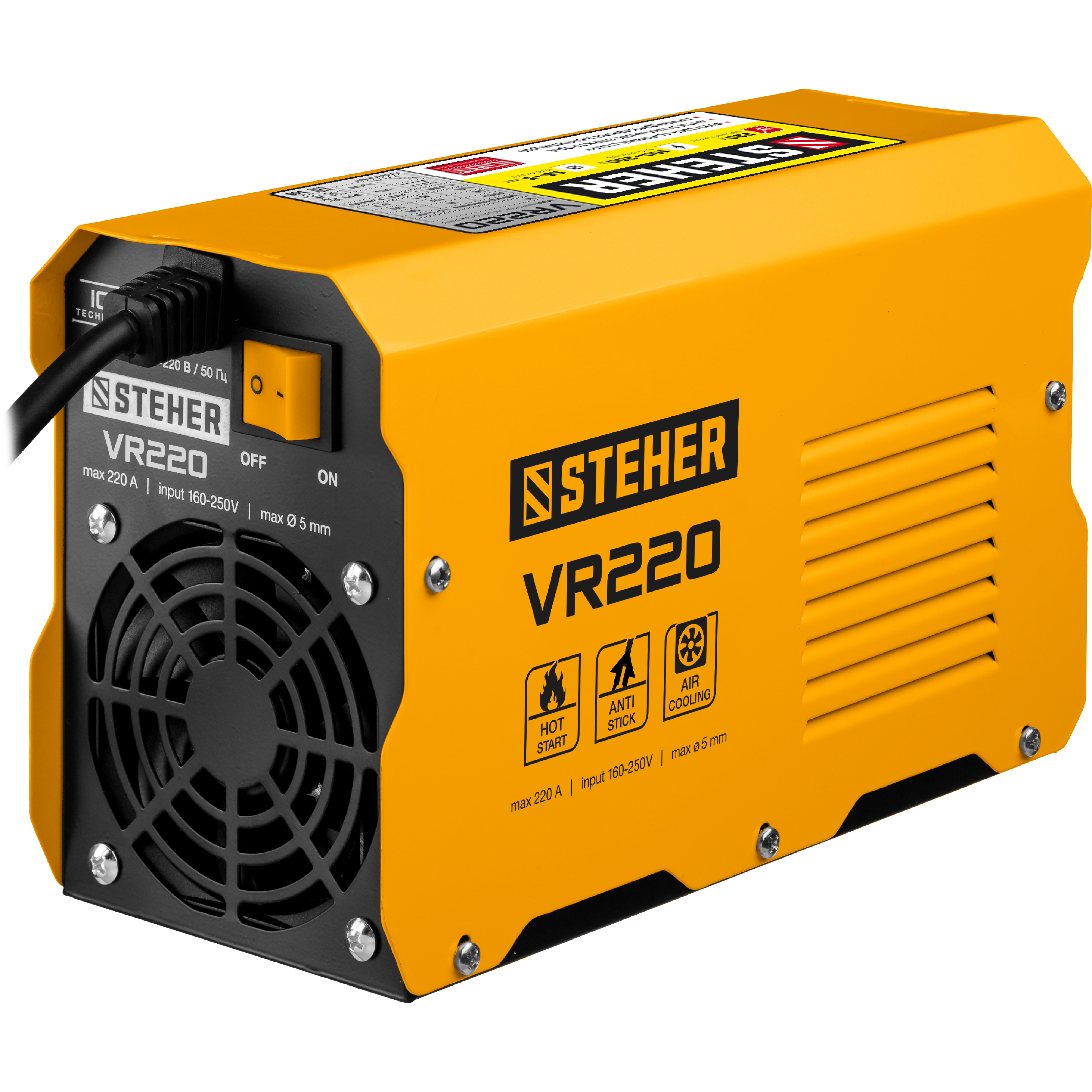 Изображение товара Сварочный аппарат Steher VR-220 220 А, ММА, компактный инвертор