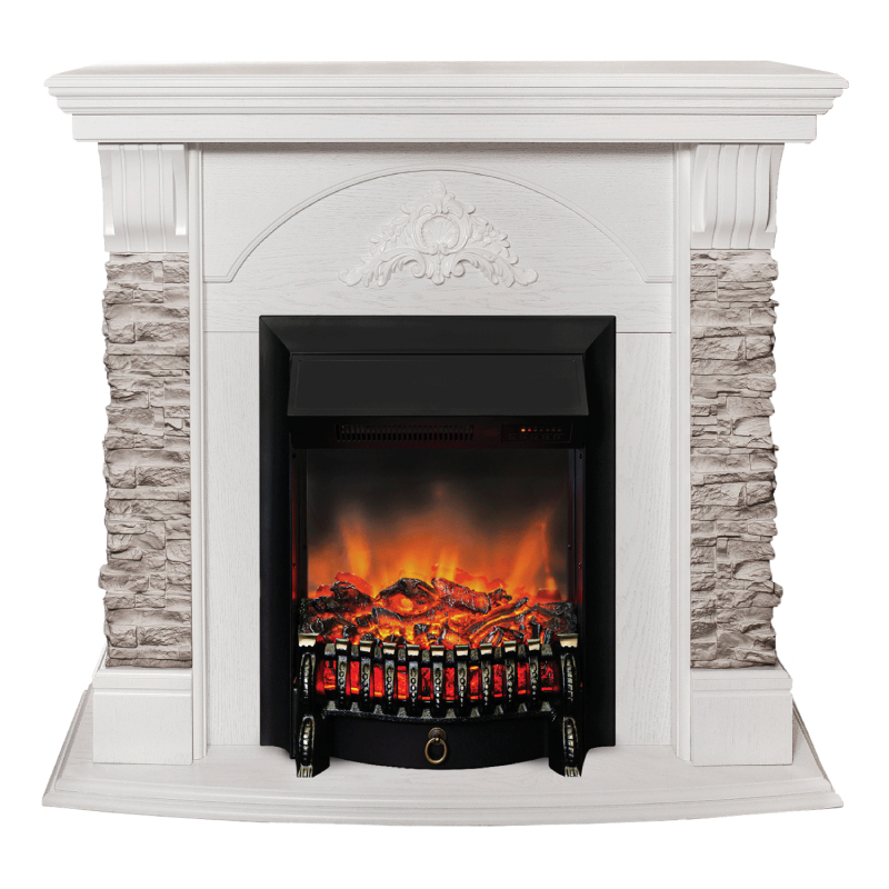 Изображение товара Каминокомплект Realflame Athena с очагом Fobos Lux BL 1600Вт белый