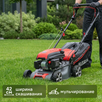 Изображение товара Газонокосилка бензиновая самоходная Evoline LMG 42 CS 3.5 л.с. 42 см баг Изображение товара Газонокосилка бензиновая самоходная Evoline LMG 42 CS 3.5 л.с. 42 см баг