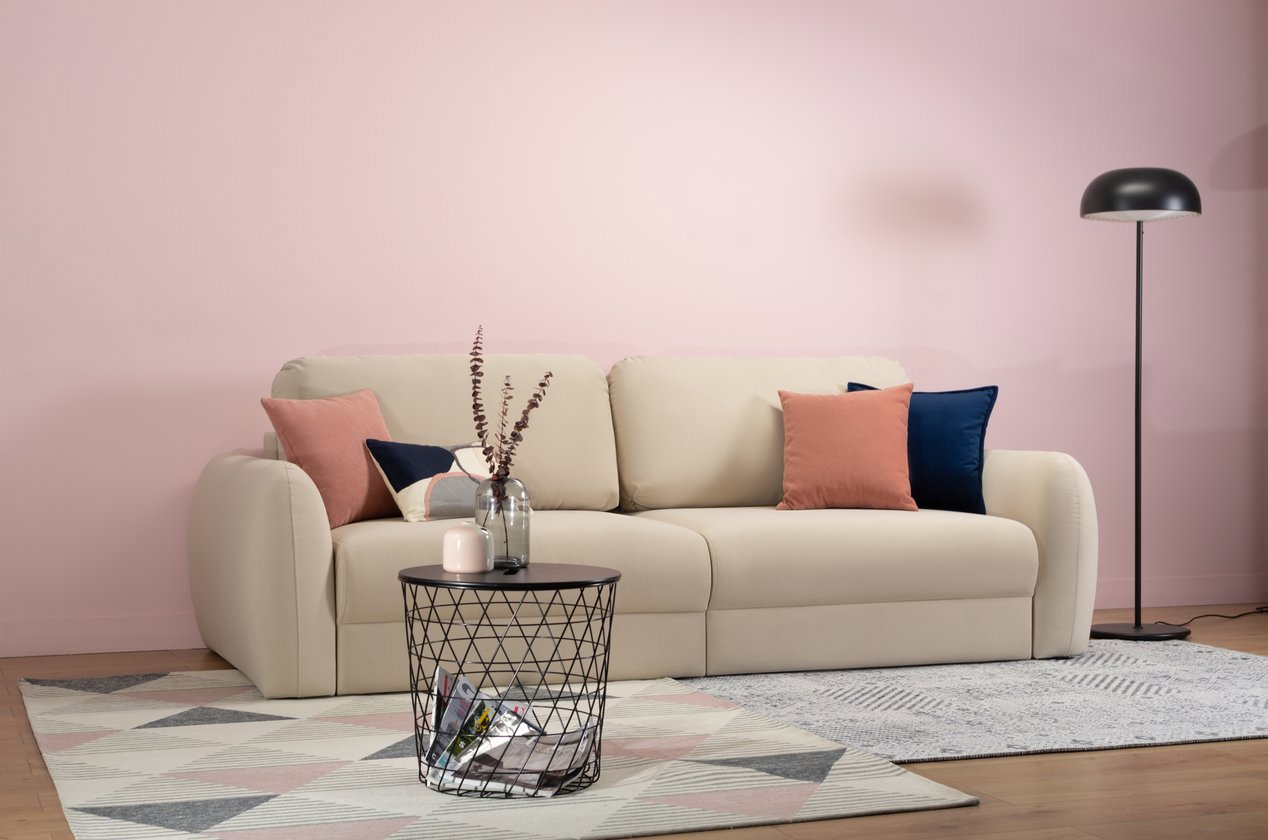Изображение товара Диван раскладной Divan.ru Биани 246x85x120 см велюр цвет бежевый