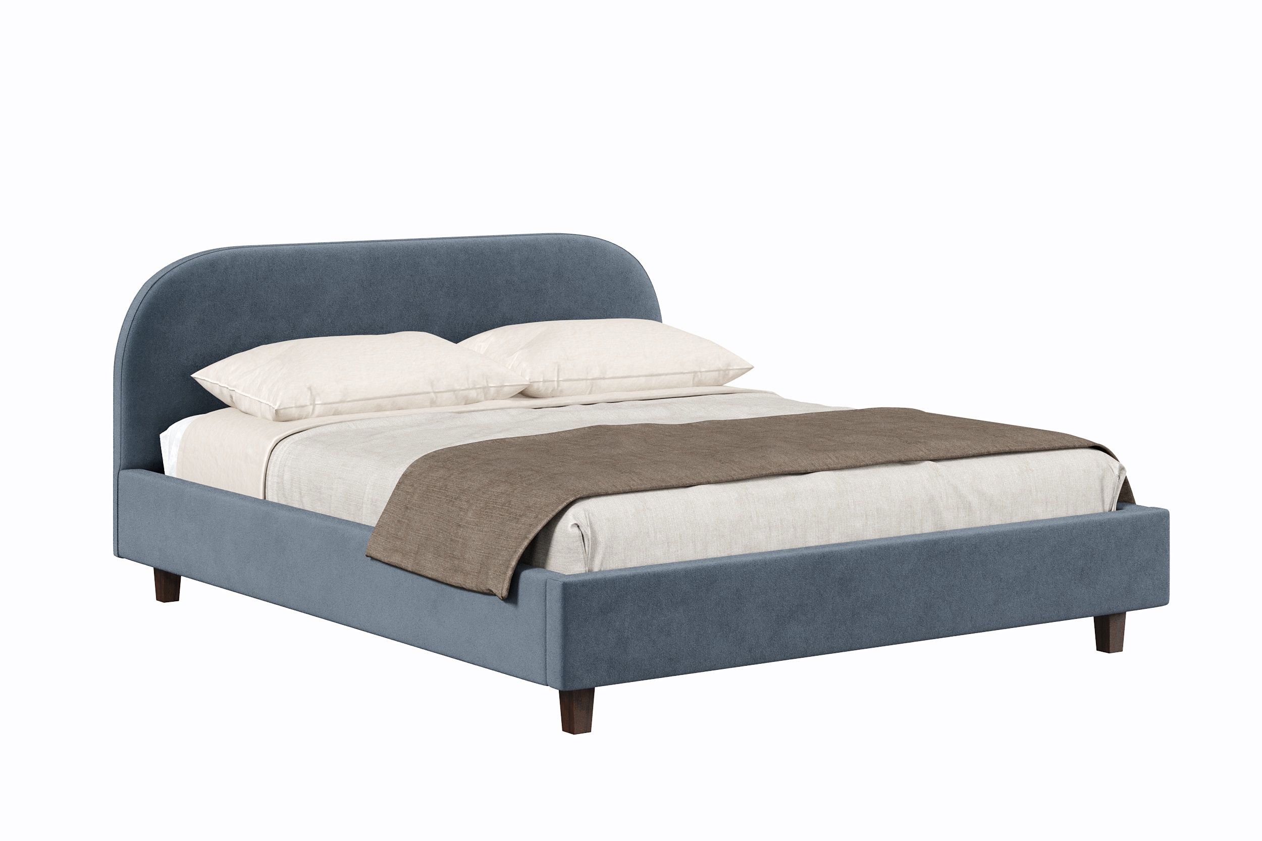 Изображение товара Кровать Хочу домой Валенсия 160x200 см цвет темно-серый велюр 017