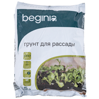 Изображение товара Грунт BEGINIA для рассады 5 л - готовый субстрат для овощей и цветов Изображение товара Грунт BEGINIA для рассады 5 л - готовый субстрат для овощей и цветов