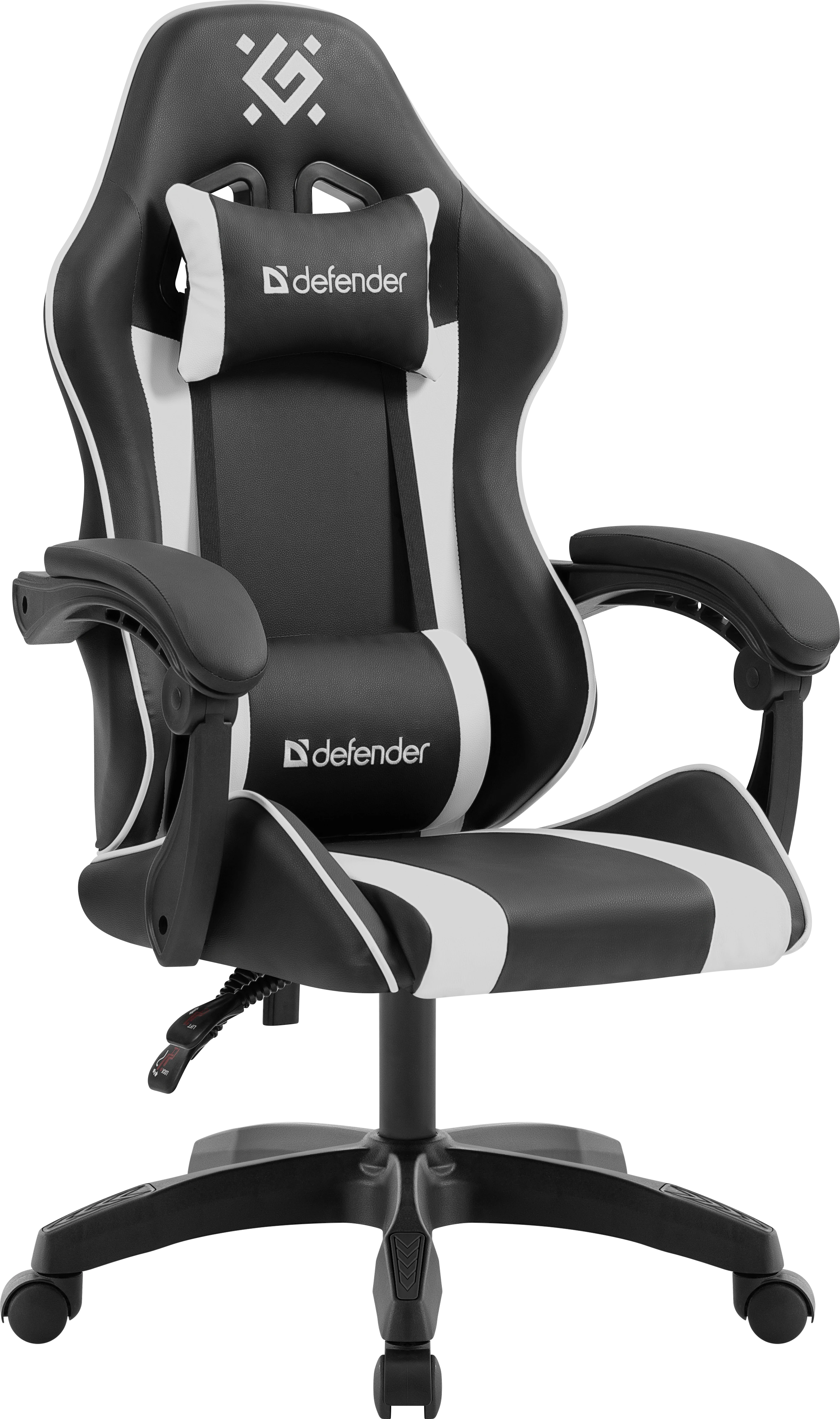 Изображение товара Игровое кресло Defender Legas 62x122x54 см эко кожа цвет белый/черный
