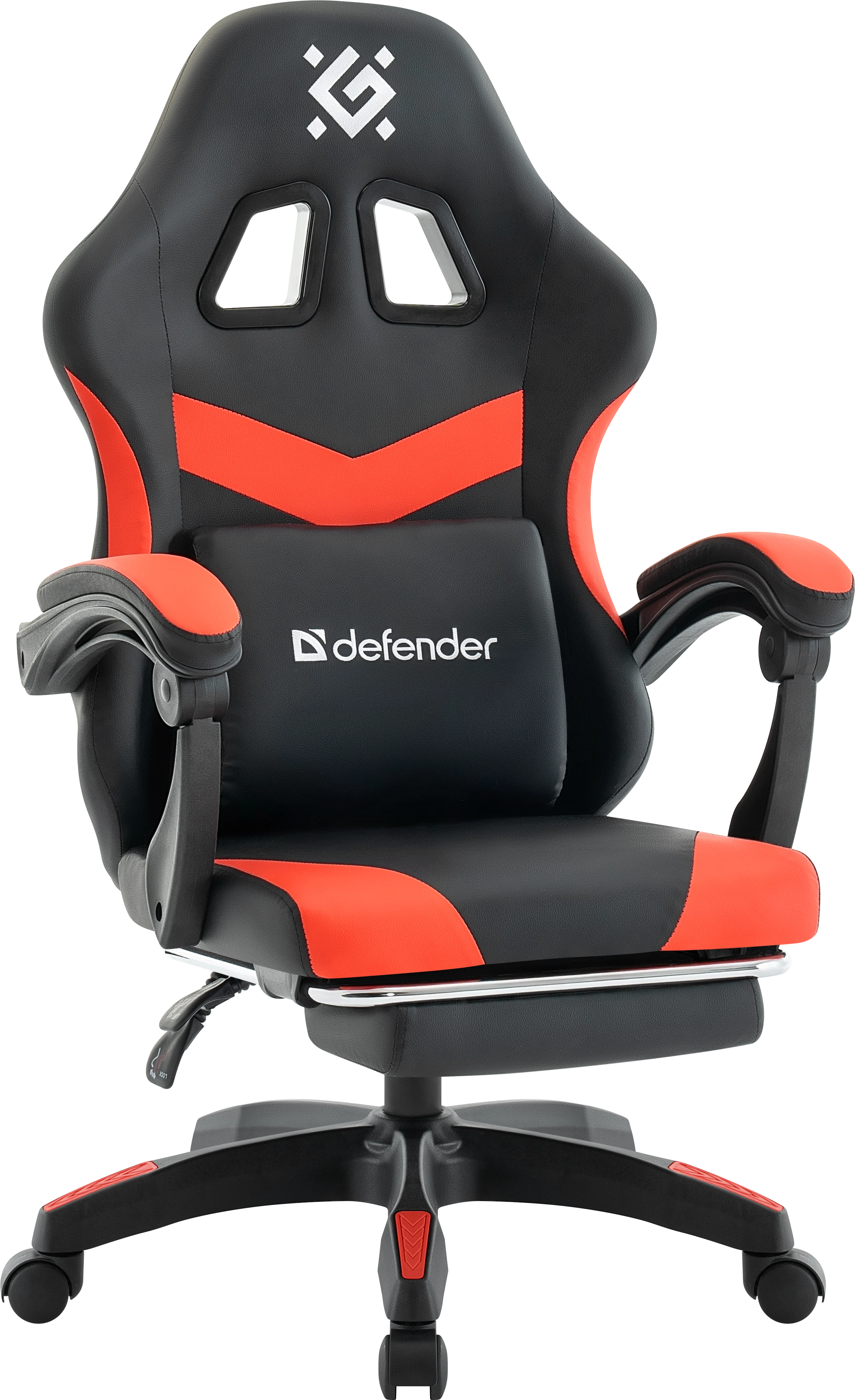 Изображение товара Игровое кресло Defender Runa PRO 61x126x54 см эко кожа цвет красный/черный Изображение товара Игровое кресло Defender Runa PRO 61x126x54 см эко кожа цвет красный/черный