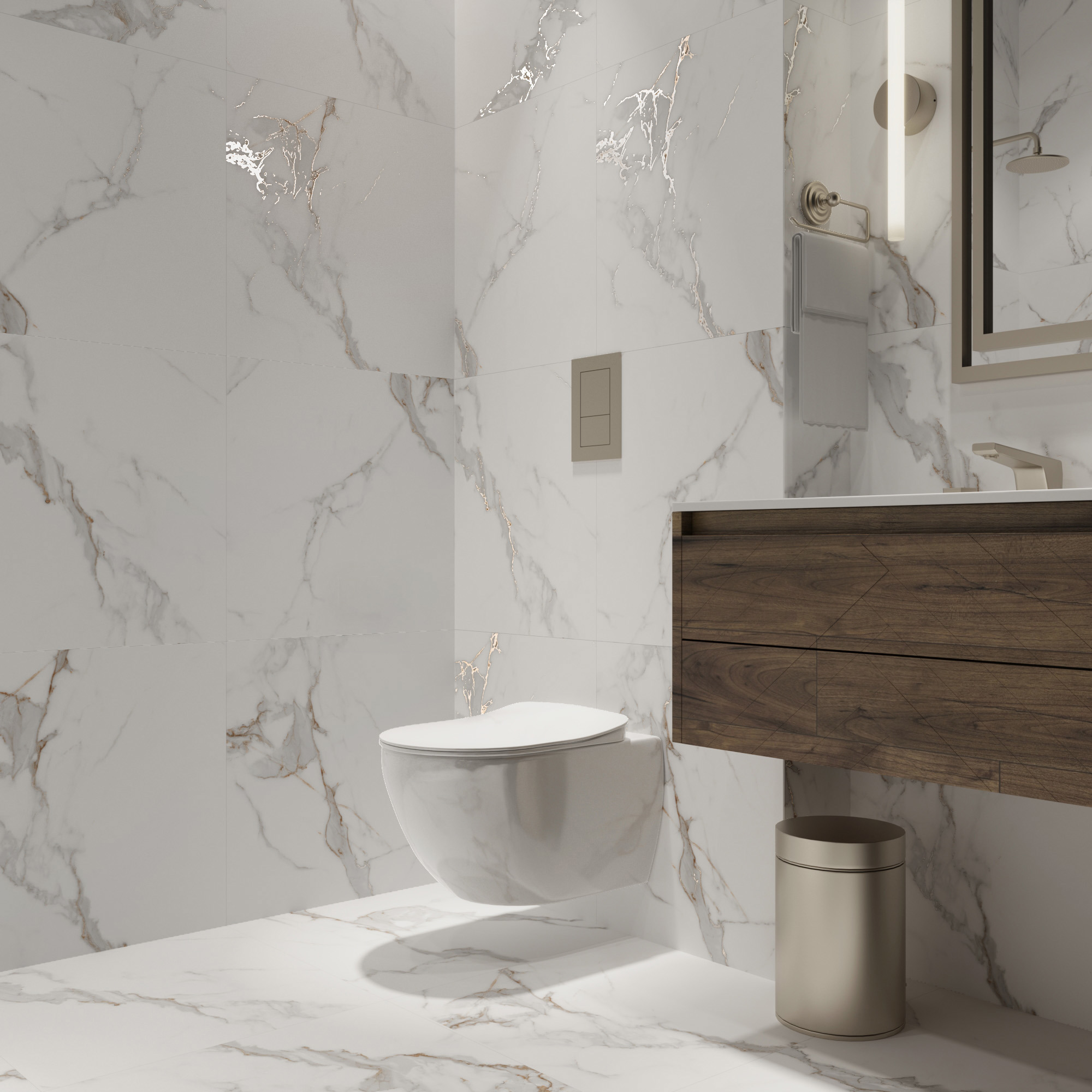 Изображение товара Керамогранит Arcadia Ceramica Статуарио Севиль CR6002-A 60x60 см цвет бело-серый Изображение товара Керамогранит Arcadia Ceramica Статуарио Севиль CR6002-A 60x60 см цвет бело-серый