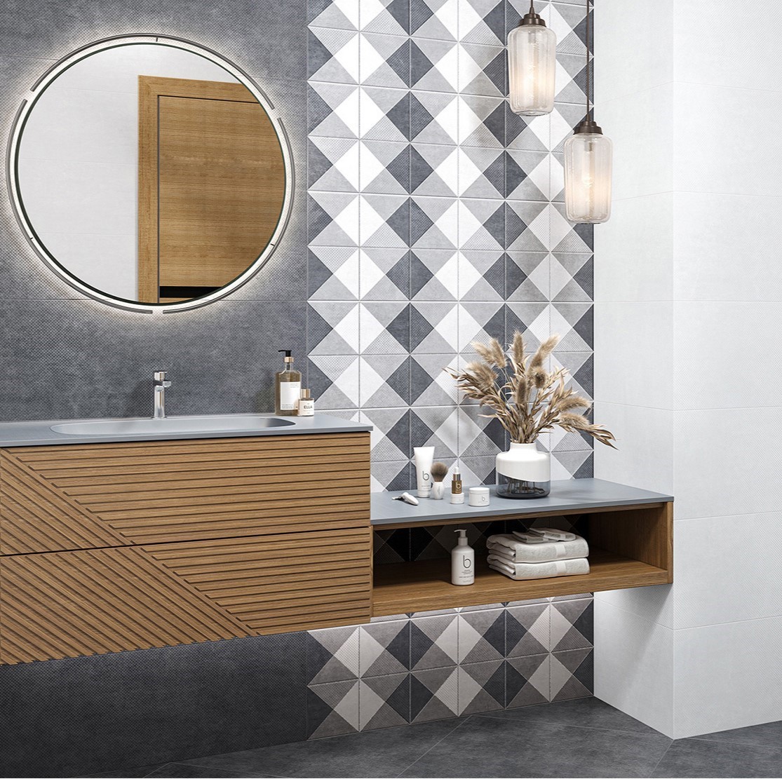 Изображение товара Плитка Alma ceramica Origami TWU93ORG07R 30x90см цвет светло-серый Изображение товара Плитка Alma ceramica Origami TWU93ORG07R 30x90см цвет светло-серый